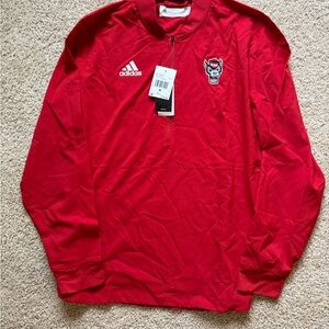 Brand new with tags adidas Nc state quarter zip lightweight with wolf